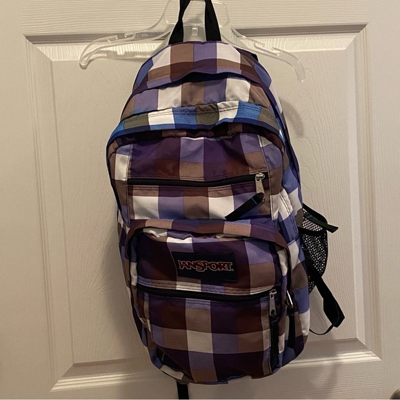 Jansport Blue and Gray Backpack Durable Everyday Use - Picture 2 of 7